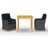 vidaXL 3067754 Matgrupp, 1 Bord inkl. 2 Stolar