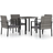 vidaXL 3065712 Matgrupp, 1 Bord inkl. 4 Stolar
