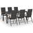 vidaXL 3060074 Patio Dining Set, 1 Table incl. 6 Chairs