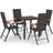 vidaXL 3060071 Matgrupp, 1 Bord inkl. 4 Stolar