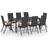 vidaXL 3060075 Patio Dining Set, 1 Table incl. 8 Chairs