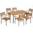 vidaXL 44231 Matgrupp, 1 Bord inkl. 6 Stolar
