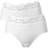 Trofé Lace Trimmed Midi Briefs 2-pack - White