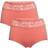 Trofé Lace Trimmed Maxi Briefs 2-Pack - Coral