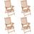 vidaXL 3065525 4-pack Havestol, Positionsstol