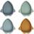 Liewood Iggy Silicone Bowls 4 Pack Space