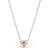 Pandora Domed Golden Heart Collier Necklace - Silver/Gold