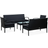 vidaXL 45791 Loungeset, 1 Bord inkl. 2 Stolar & 2 Soffor