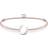 Horseshoe Bracelet - Silver/Biege