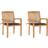 vidaXL 3063260 2-pack Trädgårdsmatstol
