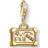 Vintage Suitcase Charm Pendant - Gold/Multicolour
