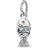 Pandora Scaled Fish Dangle Charm - Silver/Multicolour/Tranparent