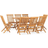 vidaXL 3059969 Matgrupp, 1 Bord inkl. 8 Stolar