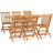 vidaXL 3059968 Matgrupp, 1 Bord inkl. 6 Stolar