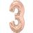 Qualatex Latex Ballons 34 Inch Metallic Number 3 Rose Gold