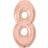 Qualatex Latex Ballons 34 Inch Metallic Number 8 Rose Gold