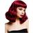 Smiffys Fever Bettie Wig with Short Fringe Plum