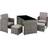 tectake Palermo Outdoor Lounge Set, 1 Table incl. 2 Chairs & 2 Sofas