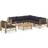 vidaXL 3058216 Loungeset, 1 Bord inkl. 1 Stolar & 5 Soffor