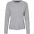 Vero Moda Doffy O-Neck Long Sleeved Knitted Sweater- Grey/Light Grey Melange