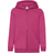 Fruit of the Loom Kid's Hooded Sweatshirt Jacket - Fuchsia