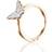 Efva Attling Little Miss Butterfly & Stars Ring - Gold/Diamonds