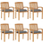 vidaXL 3073268 6-pack Garden Dining Chair