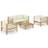 vidaXL 3058207 Loungeset, 1 Bord inkl. 2 Stolar & 2 Soffor