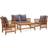 vidaXL 3057979 Loungesæt, 1 borde inkl. 2 stole & 1 sofaer