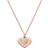 Michael Kors Precious Pavé Heart Necklace - Rose Gold/Transparent