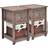 vidaXL - Bedside Table 31x28cm 2pcs