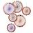 Ginger Ray Decor Pastel and Floral Fans Tea Party Decorations Rose Gold 6-pack