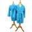 A&R Towels Kid's Hooded Bathrobe - Aqua Blue