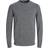 Jack & Jones Crew Neck Knitted Pullover - Grey/Navy Blazer