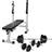 vidaXL Exercise Bench Set with Weight Position Barbell & Dumbbells 60.5kg