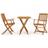 vidaXL 3058253 Matgrupp, 1 Bord inkl. 2 Stolar