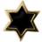 Design Letters Icon Star Charm - Gold/Black