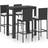 vidaXL 3064796 Bargrupp, 1 Bord inkl. 4 Stolar