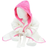 A&R Towels Baby/Toddler Babiezz Hooded Bathrobe - White/Pink