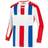 JAKO Milan L/S Jersey Kids - White/Sport Red/Sport Royal