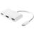 Deltaco USB C-USB A/HDMI/USB C M-F 0.1m