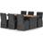 vidaXL 3059346 Matgrupp, 1 Bord inkl. 6 Stolar