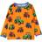 Småfolk Blouse - Orange with Tractors (11-0005-401)