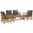 vidaXL 3057994 Loungesæt, 1 borde inkl. 4 stole