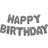 Unique Party Foil Ballons Happy Birthday Silver 14-pack