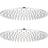 vidaXL Shower Head 2 Pcs (275936) Rustfrit stål