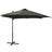 vidaXL Hanging Parasol with Pole + LED Light 300cm