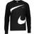 Nike Sportswear Swoosh Fleece Crew Sweatshirt - Black/White