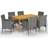 vidaXL 3067765 Matgrupp, 1 Bord inkl. 6 Stolar