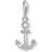 Thomas Sabo Anchor Charm Pendant - Silver/Transparent